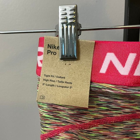 Nike Pro multi-coloured high-rise 3" length shorts - Picture 3 of 4